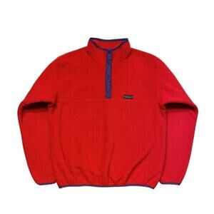 Vintage 1980s Patagonia Red Synchilla Made in USA Heavy pullover Fleece